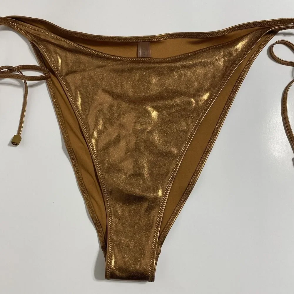 Skims Bikini Bottoms Women's 4X Penny Copper Bronze Brown String Cheeky NEW